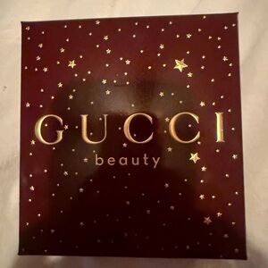 Gucci Burgundy and Gold Starry Beauty Box with 3 lipstick. New! Rouge in color